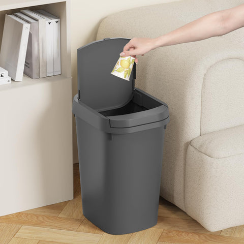 KSSKSS slim trash can under-sink profile showing space-saving design