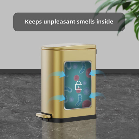 KSSKSS stay-open lid at 90 degrees for easy waste disposal
