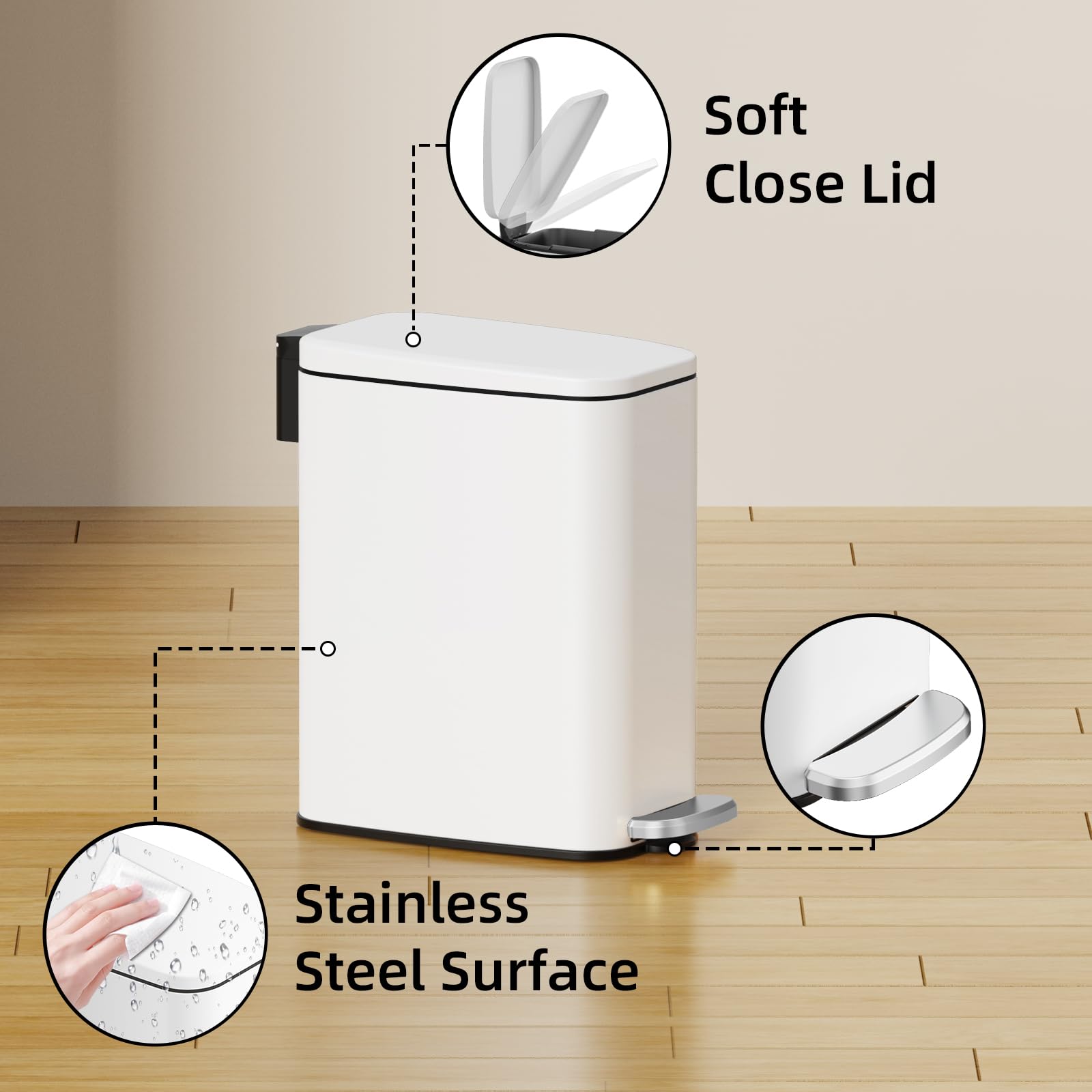 KSSKSS pedal operated lid for hands-free access