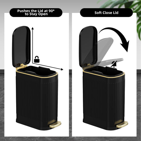 KSSKSS removable liner bucket simplifies bag changes and cleaning.