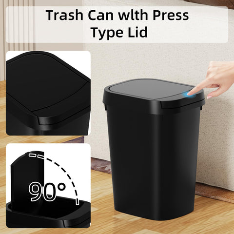KSSKSS versatile waste bin for bathroom, bedroom, office, and kitchen.