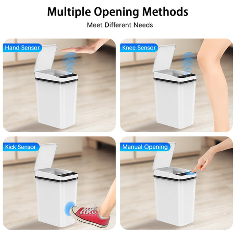 Kssvzz touchless trash bin with motion sensor keeps bathrooms clean and convenient.
