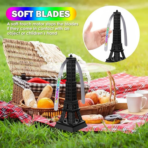 KTDRJN table fan battery-powered compact ideal for camping and travel.