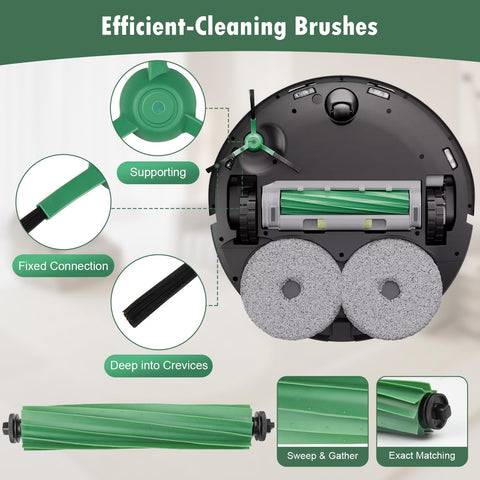 KTNAid Roomba Plus mop pads for quick spills and deep-floor cleaning.