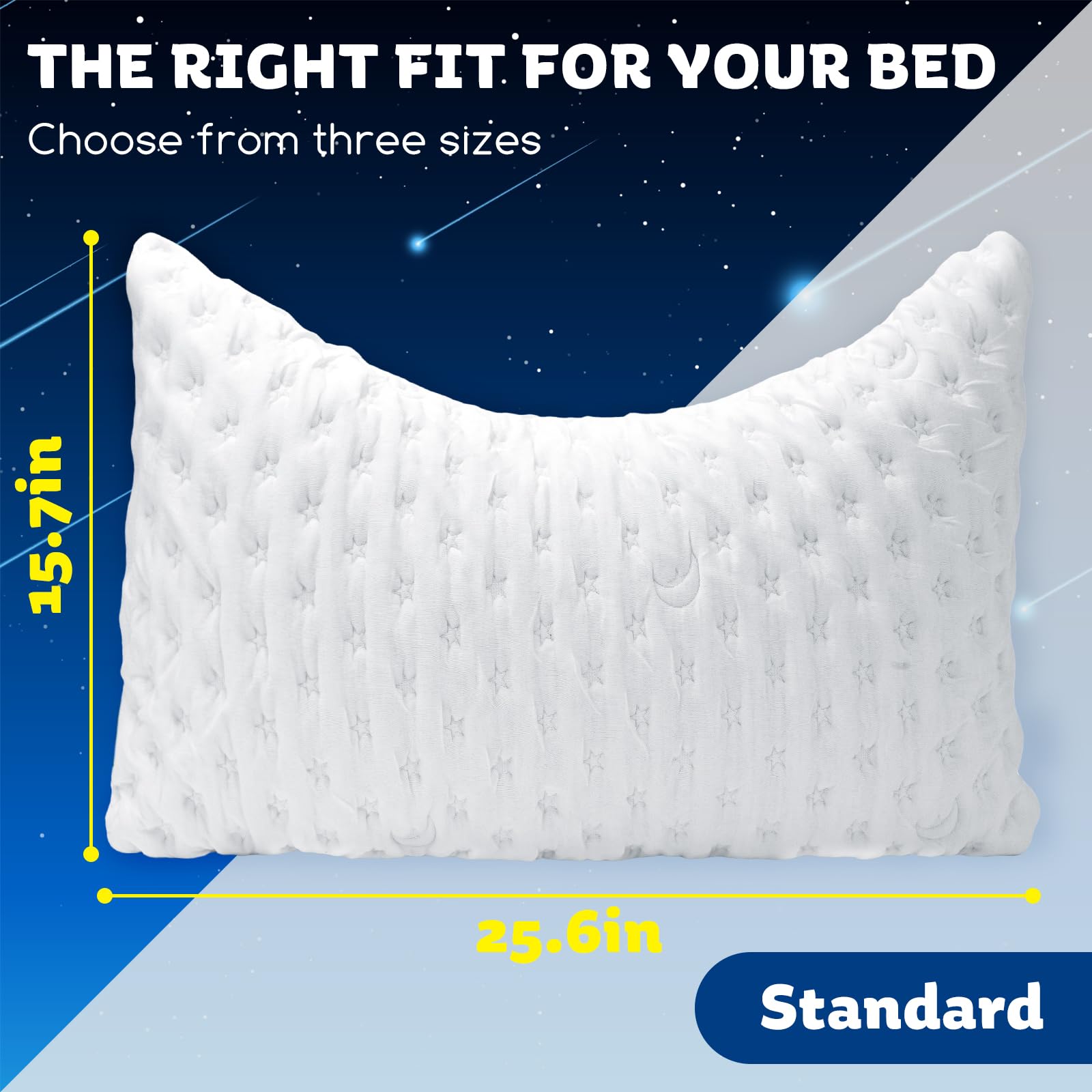Set of two KUCEY pillows ideal for side sleepers