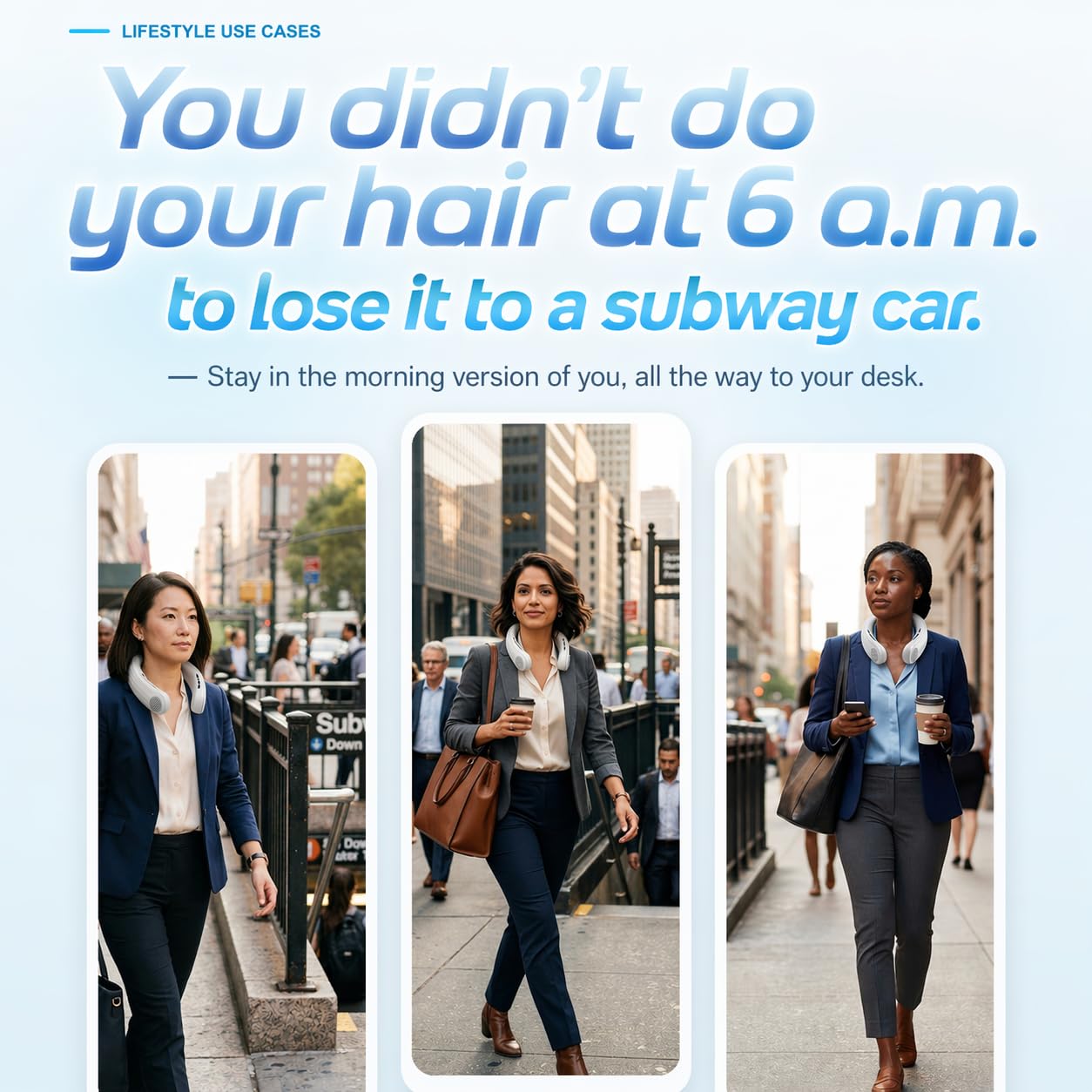 Kudar neck fan ideal for office desk use and daily commutes.