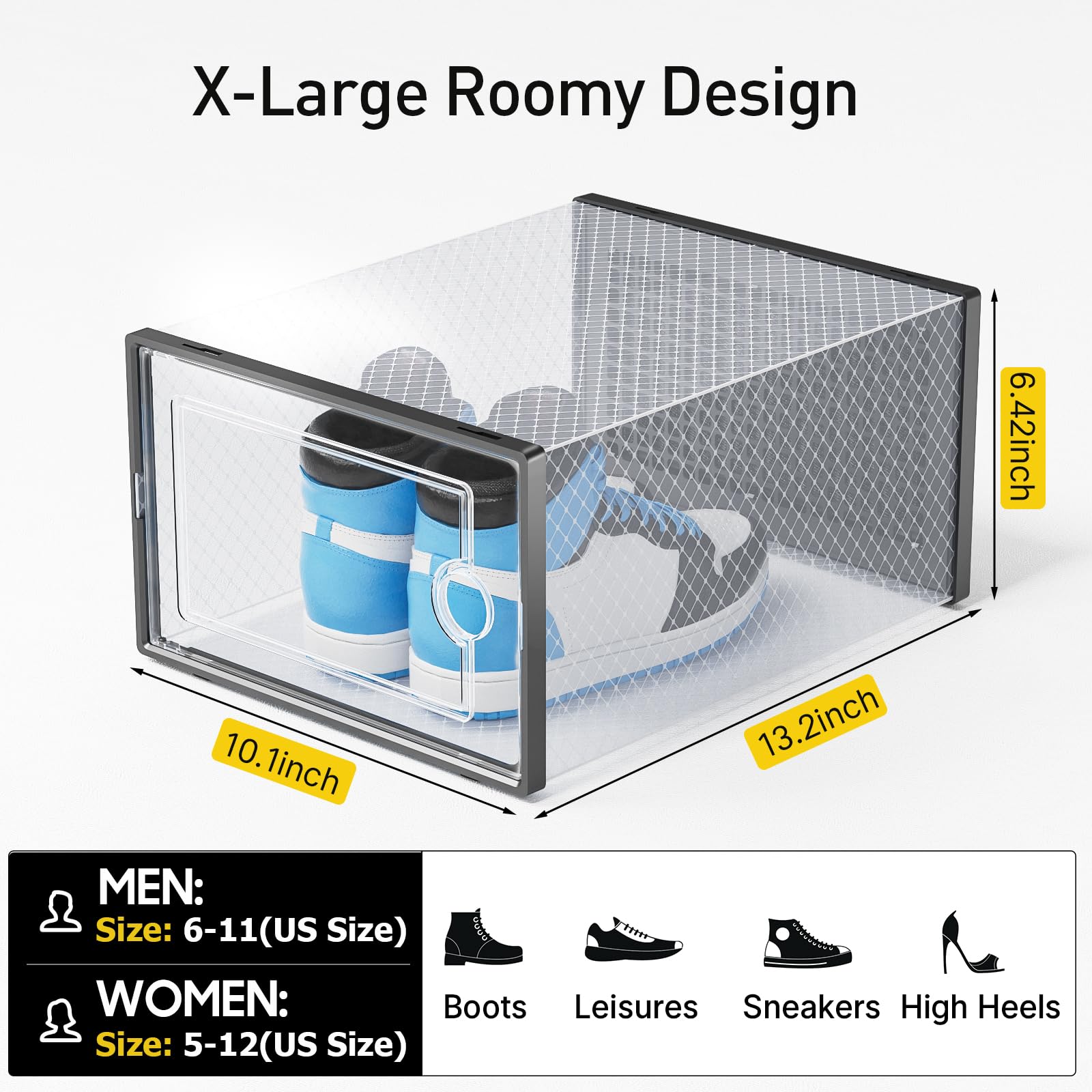 Kuject heavy-duty ABS frame close-up highlights durability and secure stacking.