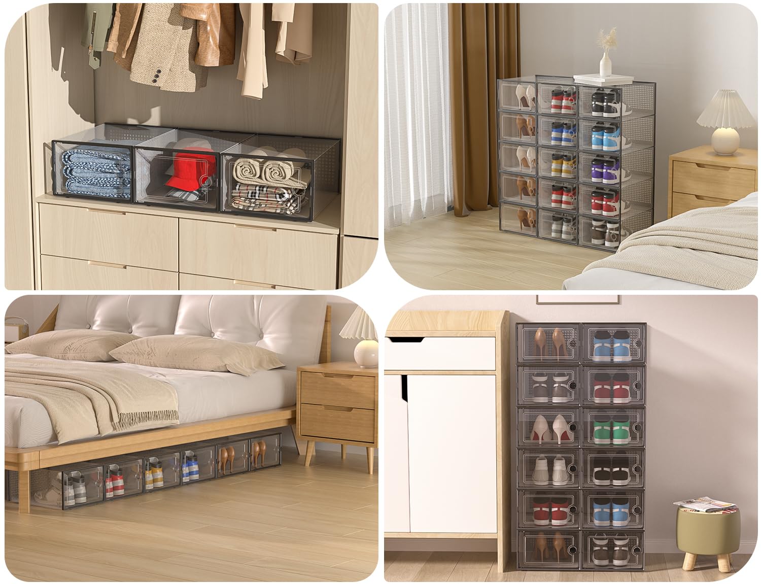Kuject under-bed closet storage option for clutter-free bedroom organization.