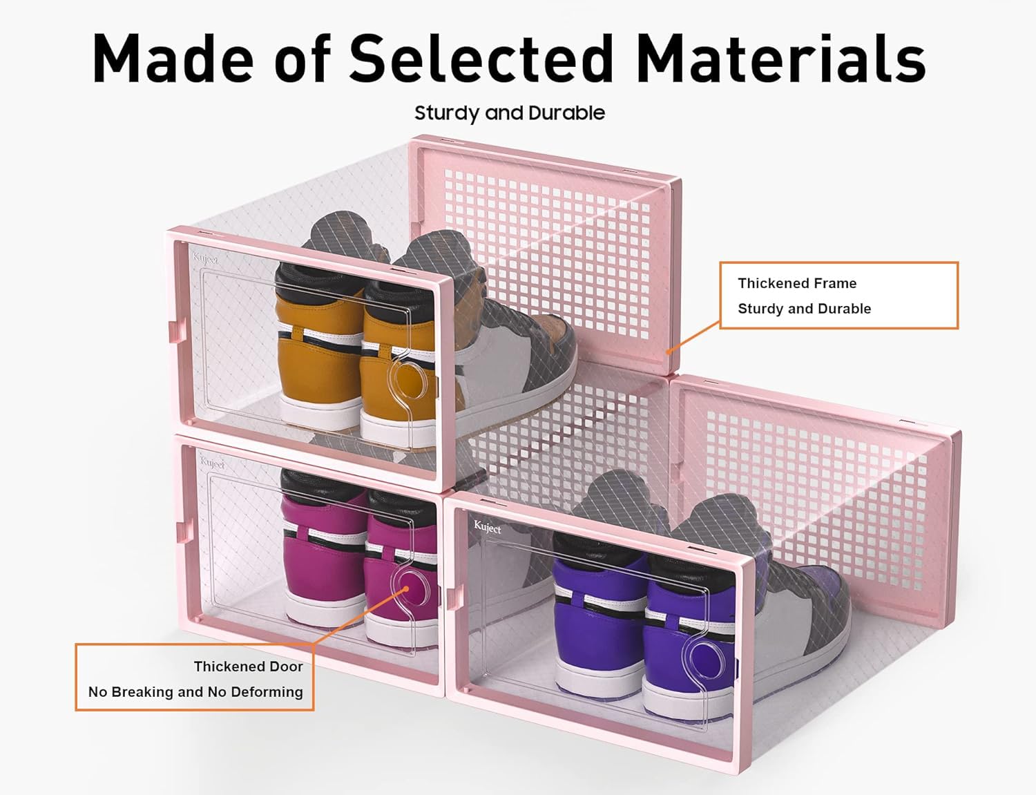 Kuject X-Large clear 12-pack set ideal for whole-home organization