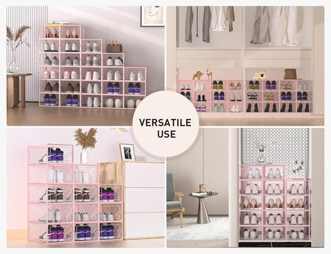Kuject X-Large clear pink dustproof design for cleaner storage