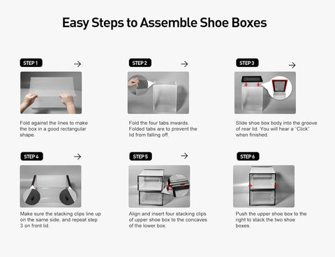 Kids' shoes neatly organized in Kuject X-Large storage bins