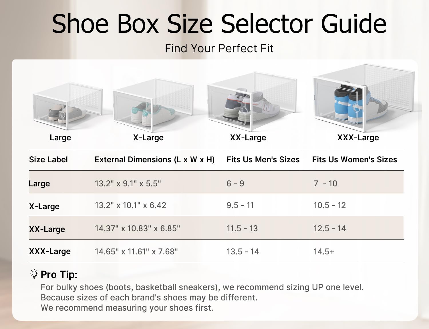 Easy to stack and access for daily shoe routine