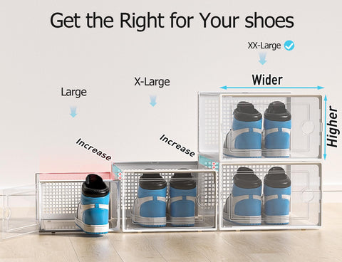 Inside view of Kuject XX-Large box organized for sneakers