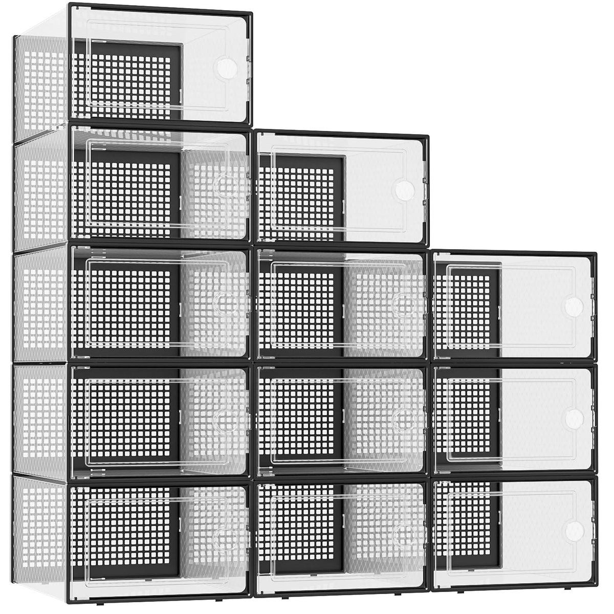 Kuject XX-Large shoe storage box shows clear visibility for quick selection.