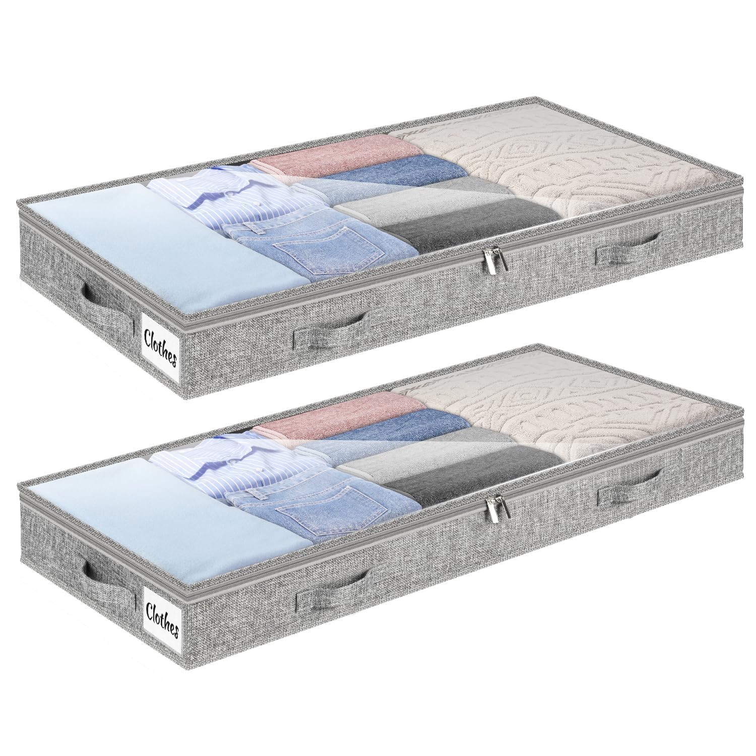 Kukikan 4-inch under-bed storage drawer close view showing low-profile design for dorms.