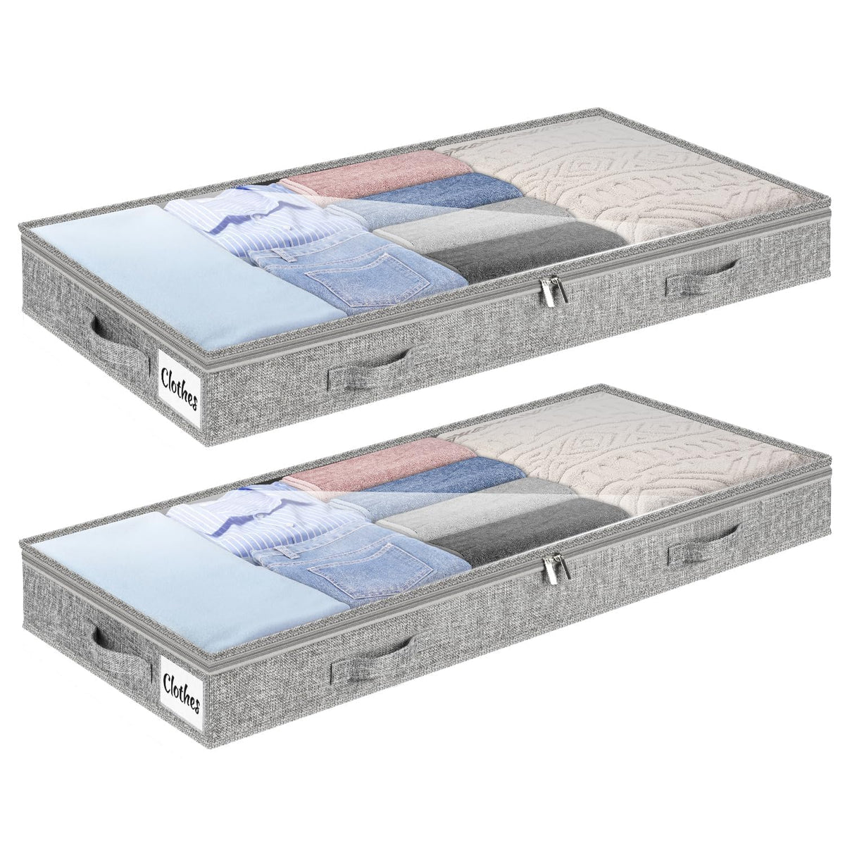 Kukikan 4-inch under-bed storage drawer close view showing low-profile design for dorms.