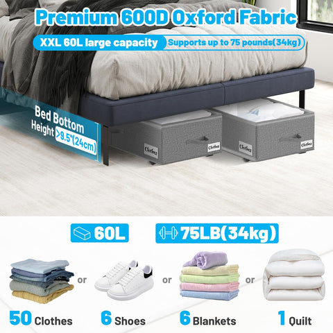 Kukikan 60L bin with clear lid helps you spot items at a glance.