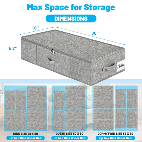 Kukikan under-bed storage bin 2pack waterproof fabric protects contents.
