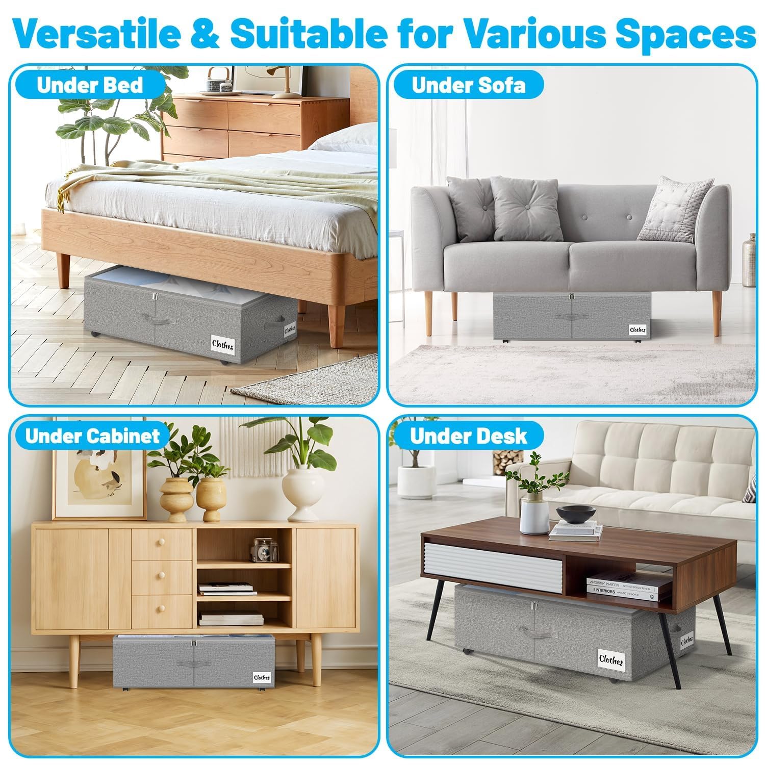 Kukikan slim profile fits under most beds with at least 9.5 inches clearance.