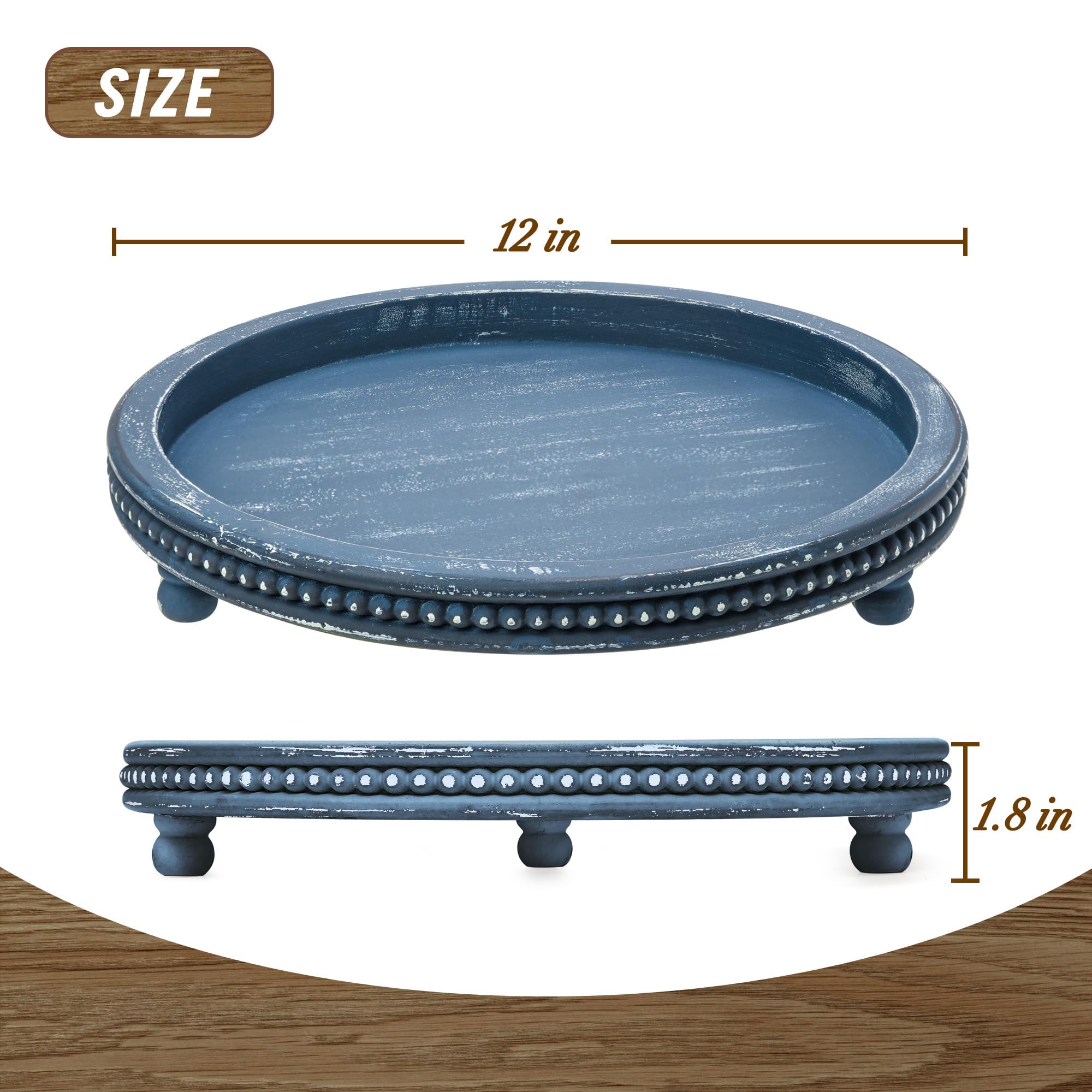 KULEDM beaded edge tray close-up showing craftsmanship and finish