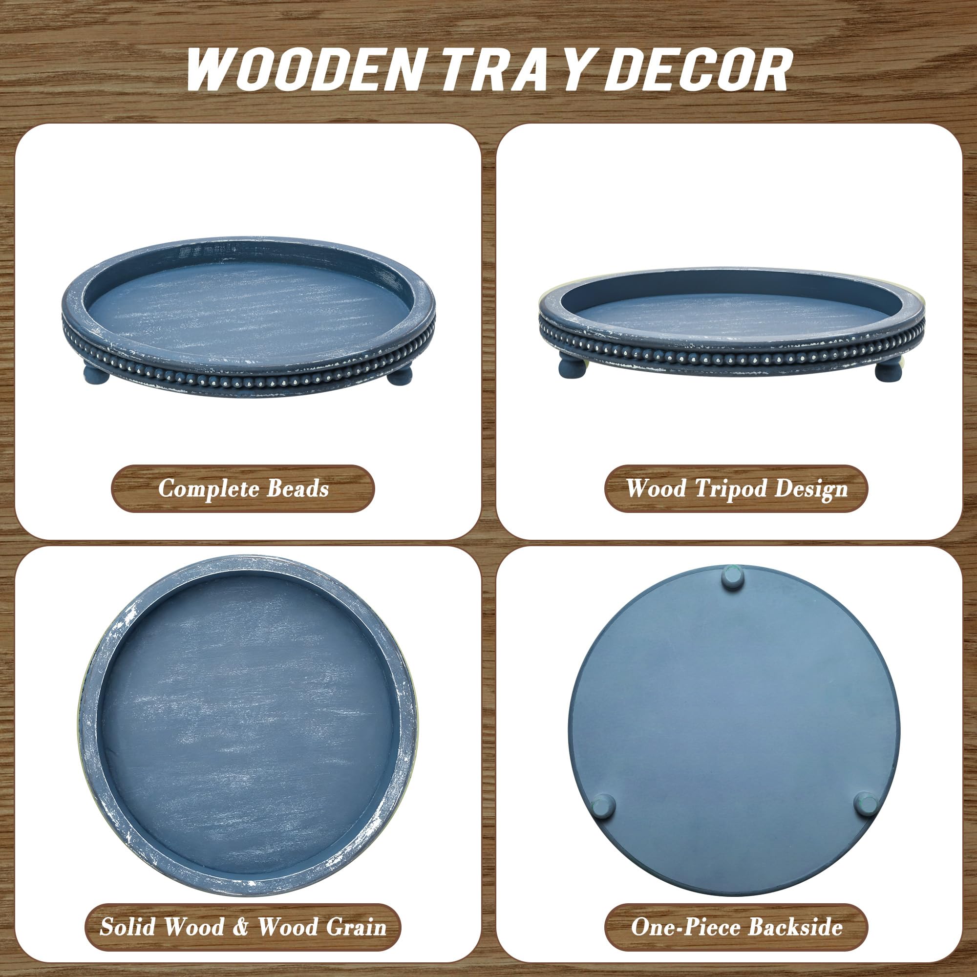 KULEDM entryway blue tray used as a stylish catchall