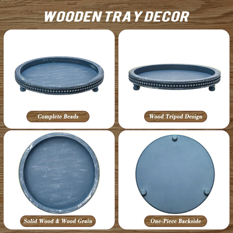 KULEDM entryway blue tray used as a stylish catchall