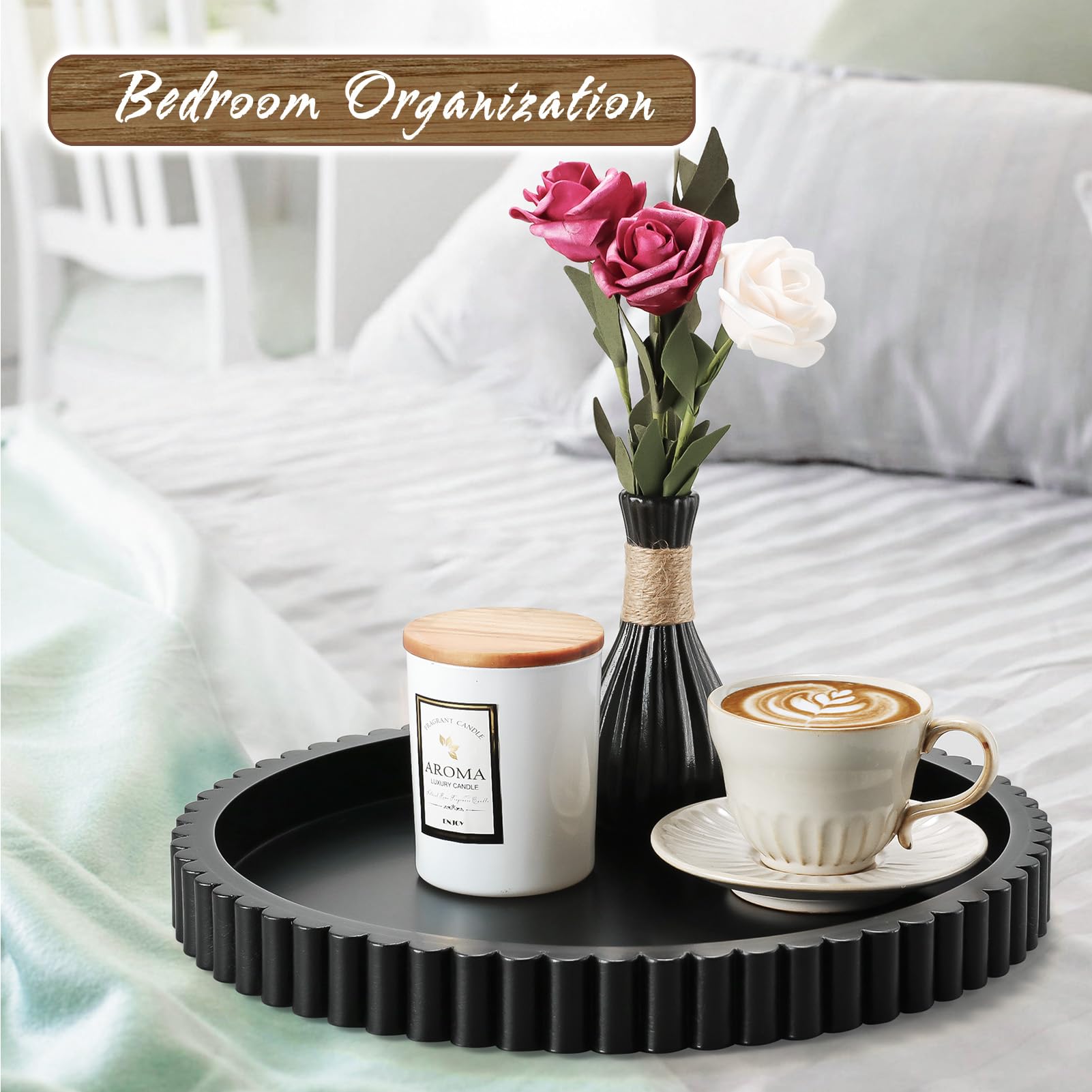 KULEDM tray for kitchen counter organizes small items with subtle style.