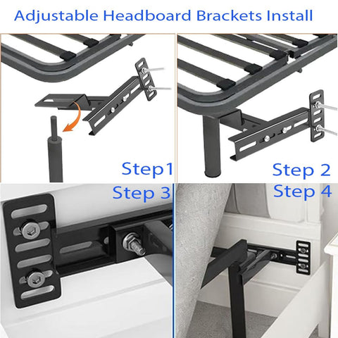 KuliChili matte black brackets add a sleek, durable look to the bed setup.