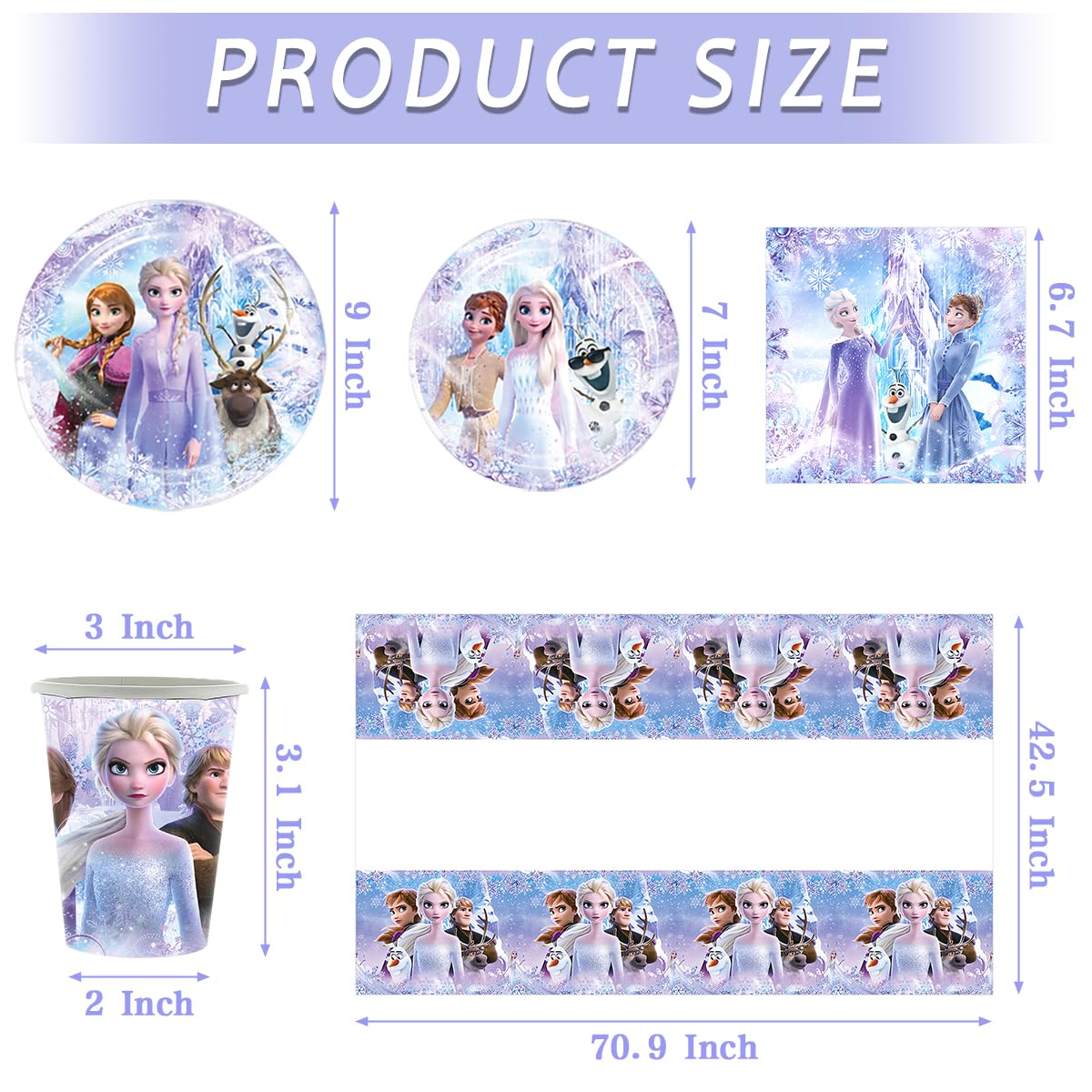 KULINAN Frozen tablecloth 2-pcs, waterproof protection for tables