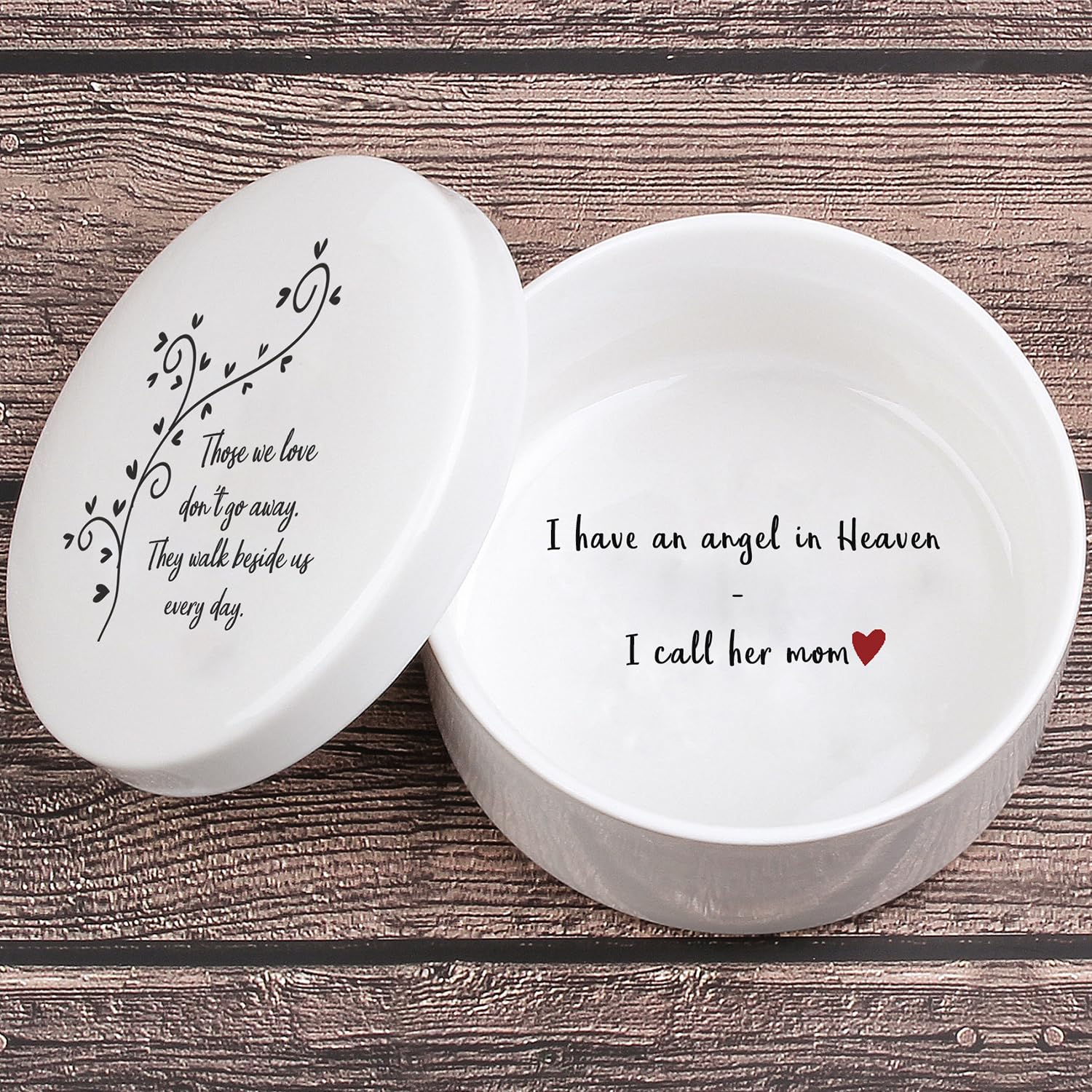 Kullder i have an angel i call her mom ceramic keepsake box holds cherished memories.