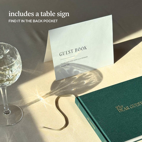 Kunitsa Co guest book pages provide high-quality writing surface for guest notes.
