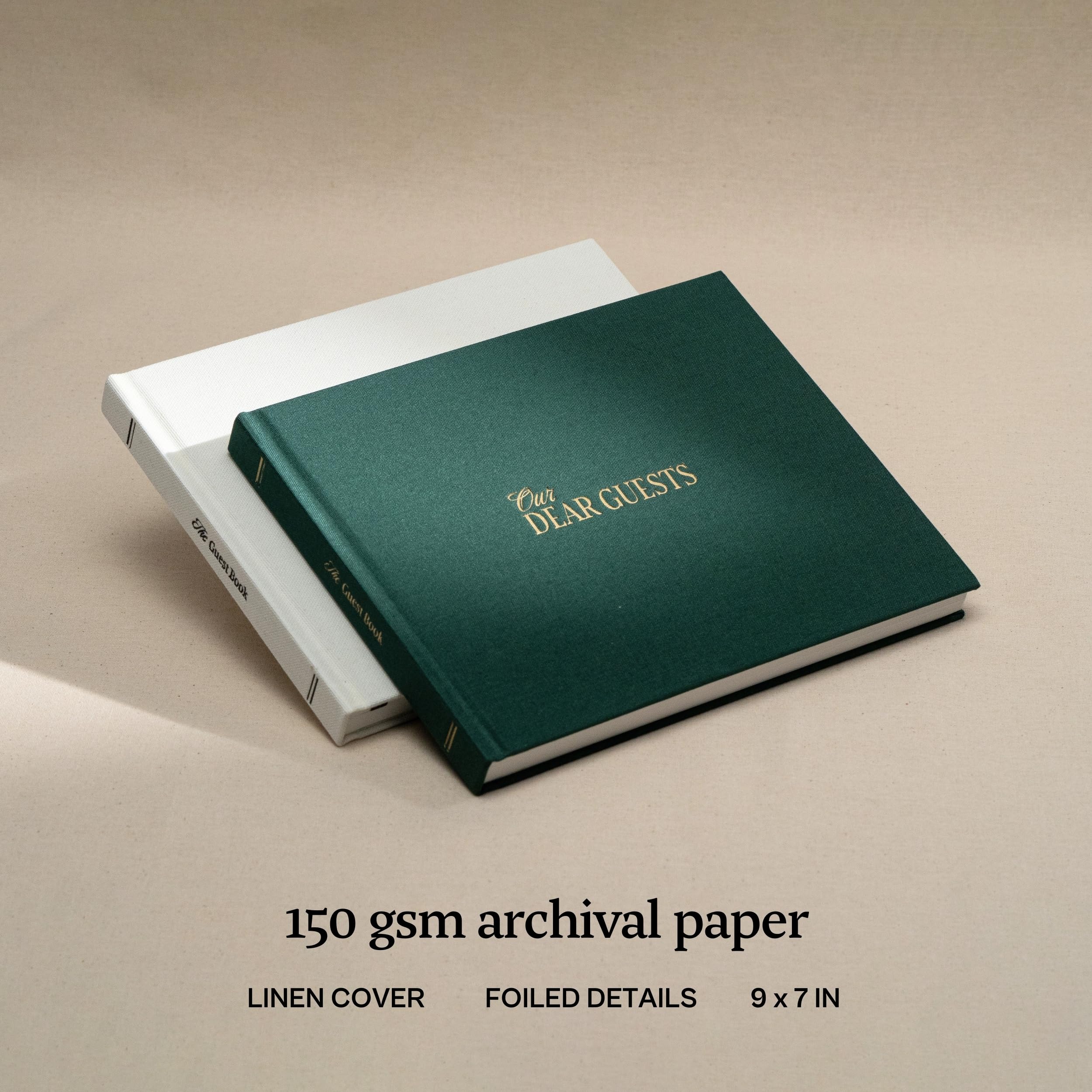 Kunitsa Co hardcover features subtle foil accents for refined reception decor.