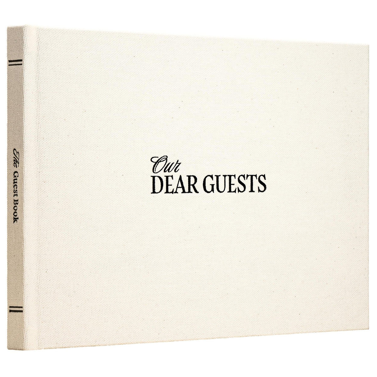 Kunitsa Co. wedding guest book with a hardcover and embossed details.