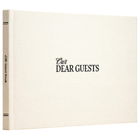 Kunitsa Co. wedding guest book with a hardcover and embossed details.