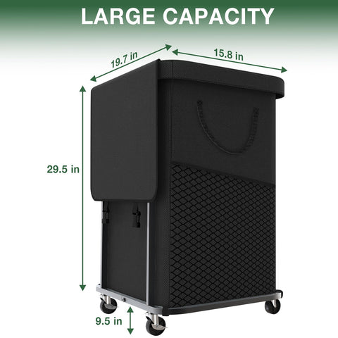Kunlabori square corner-friendly cart fits compact laundry spaces.