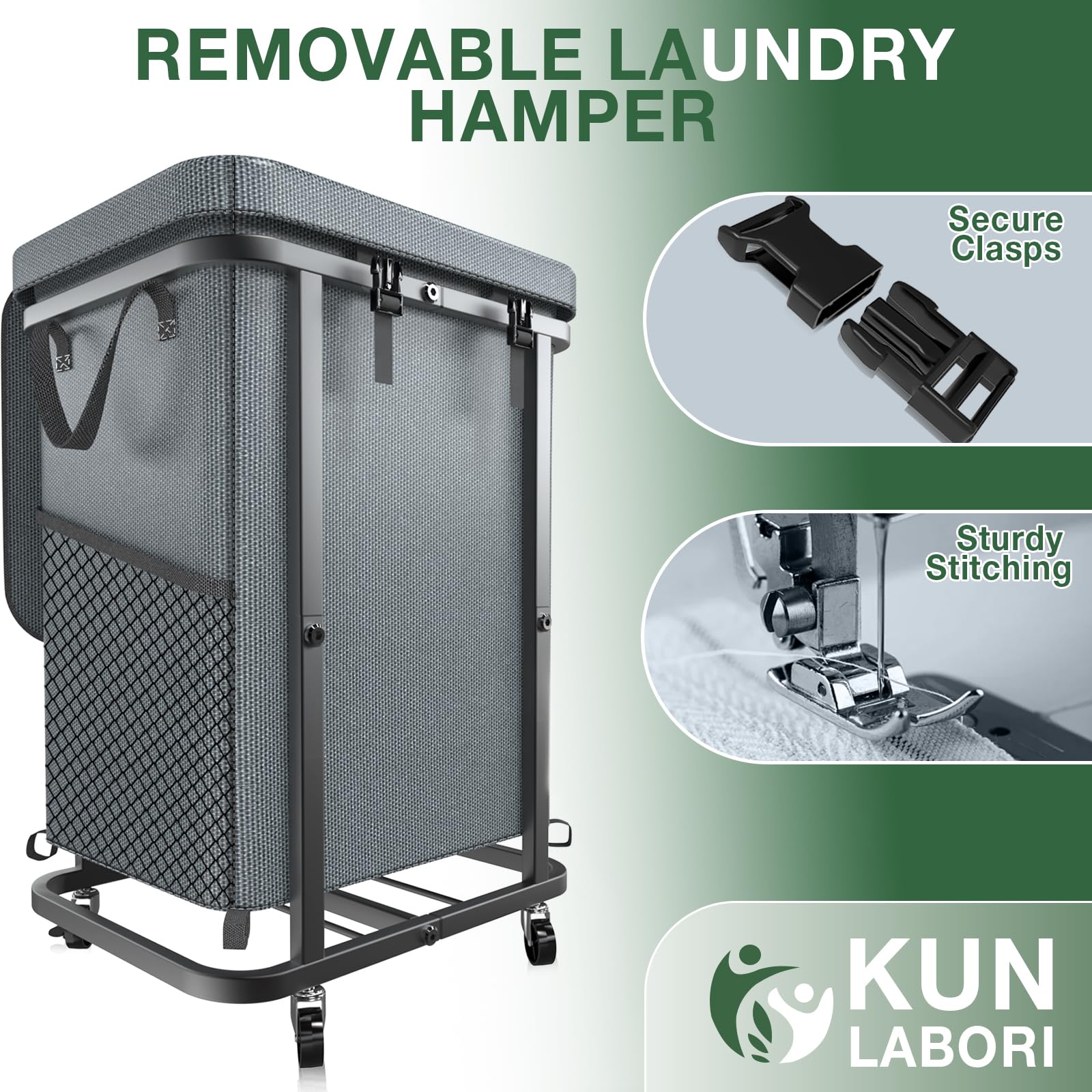 Kunlabori sturdy metal frame design offers durable family storage.