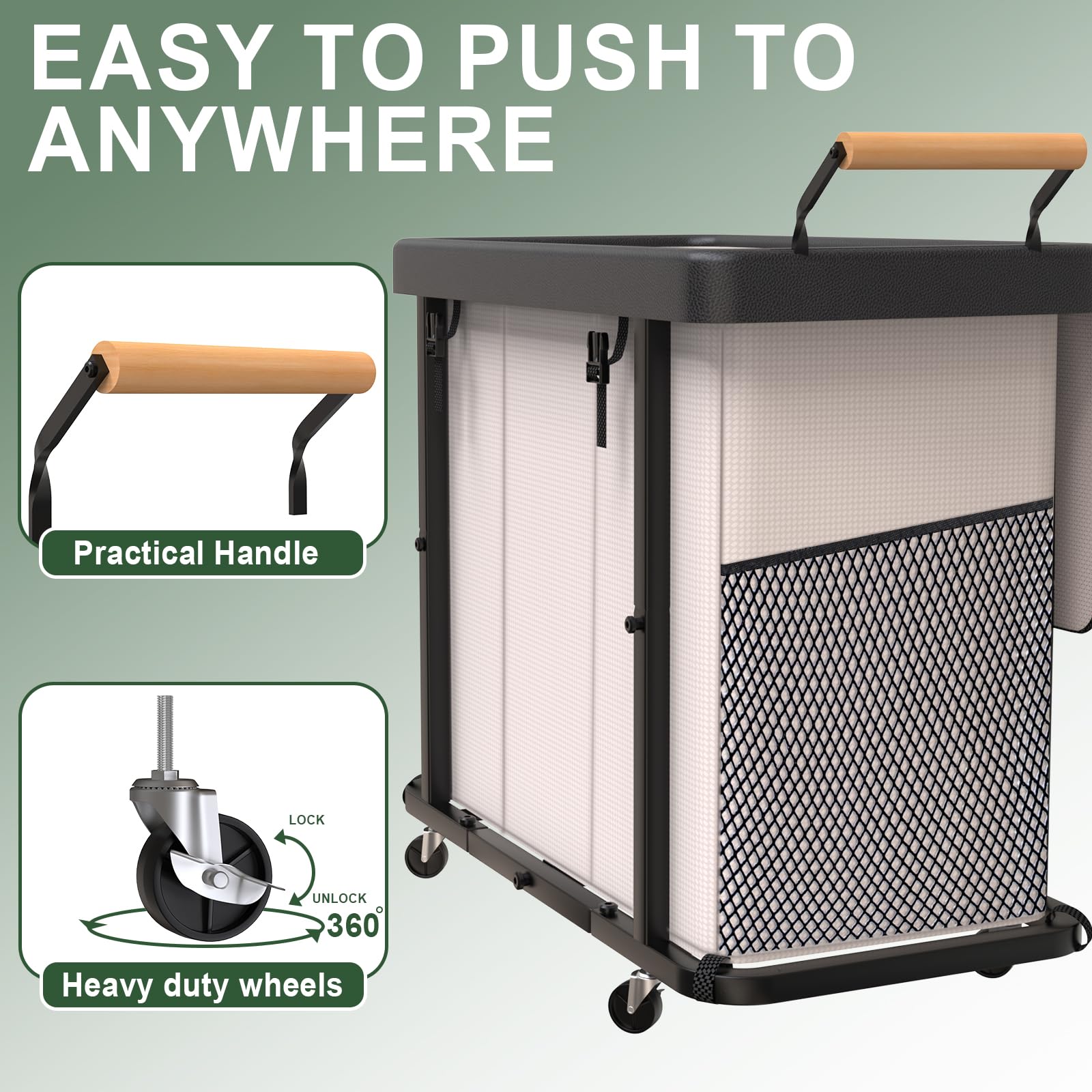 kunlabori three-section hamper separates darks and lights efficiently in busy homes