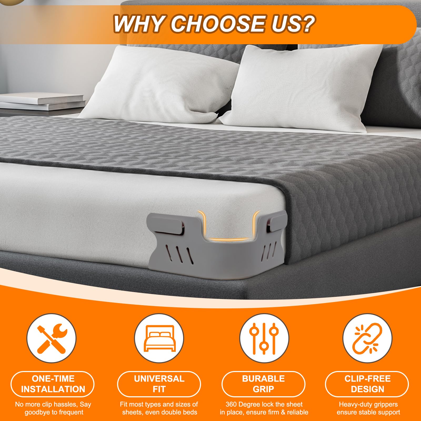 KUODIEOR helps wake up to a neat, flat bed