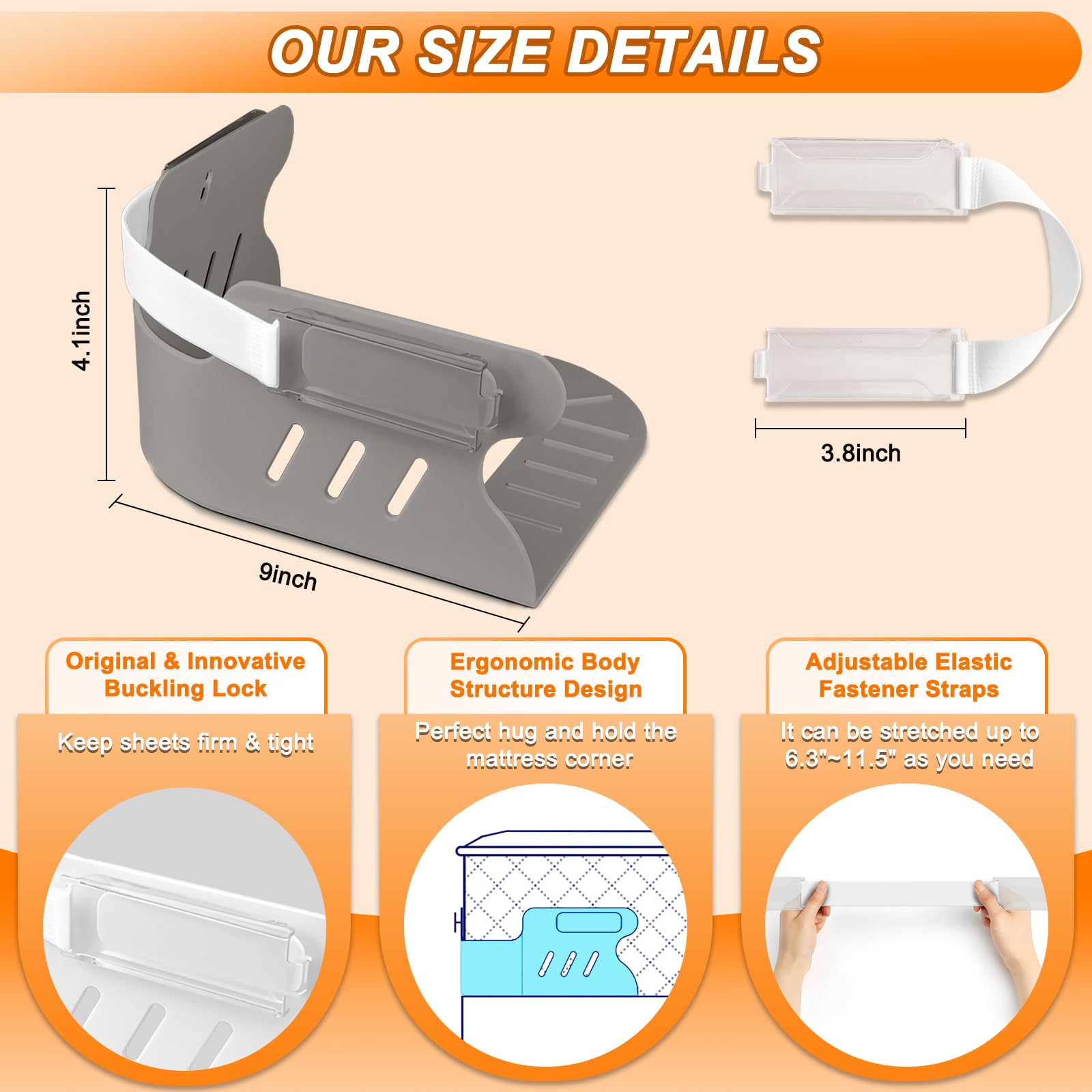 KUODIEOR universal-fit design suits most mattresses and sheets
