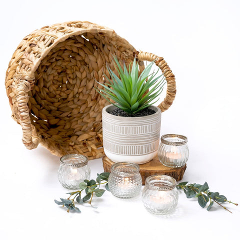 Kurrajong Farmhouse plant in weighted pot stays securely on surfaces.