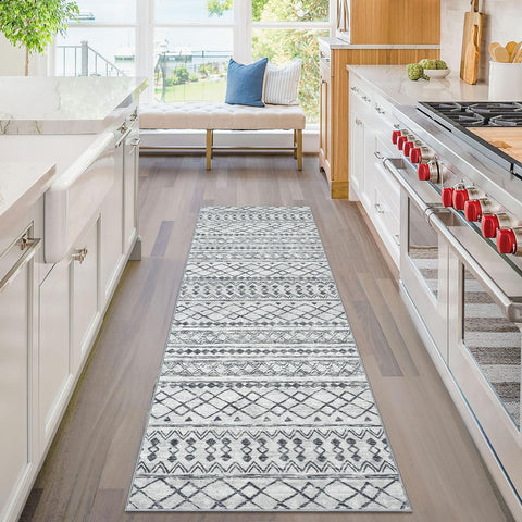KUTA 2x6 rug close-up shows soft polyester fiber and texture.