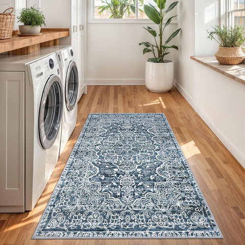 KUTA low-pile rug offers soft cushioning in kitchens and entryways.