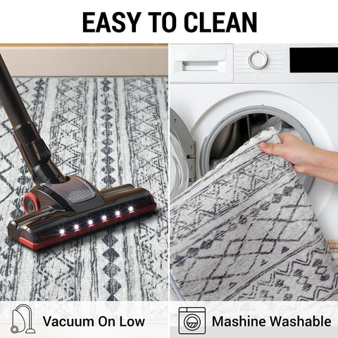 KUTA machine-washable rug easy to refresh between cleanings