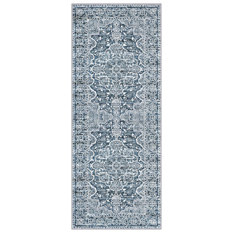 KUTA soft blue-white runner enhancing cozy bedroom or nursery spaces