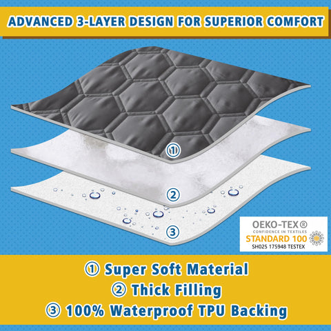 KUTUU king mattress pad with 3D filling delivering plush comfort and even support.