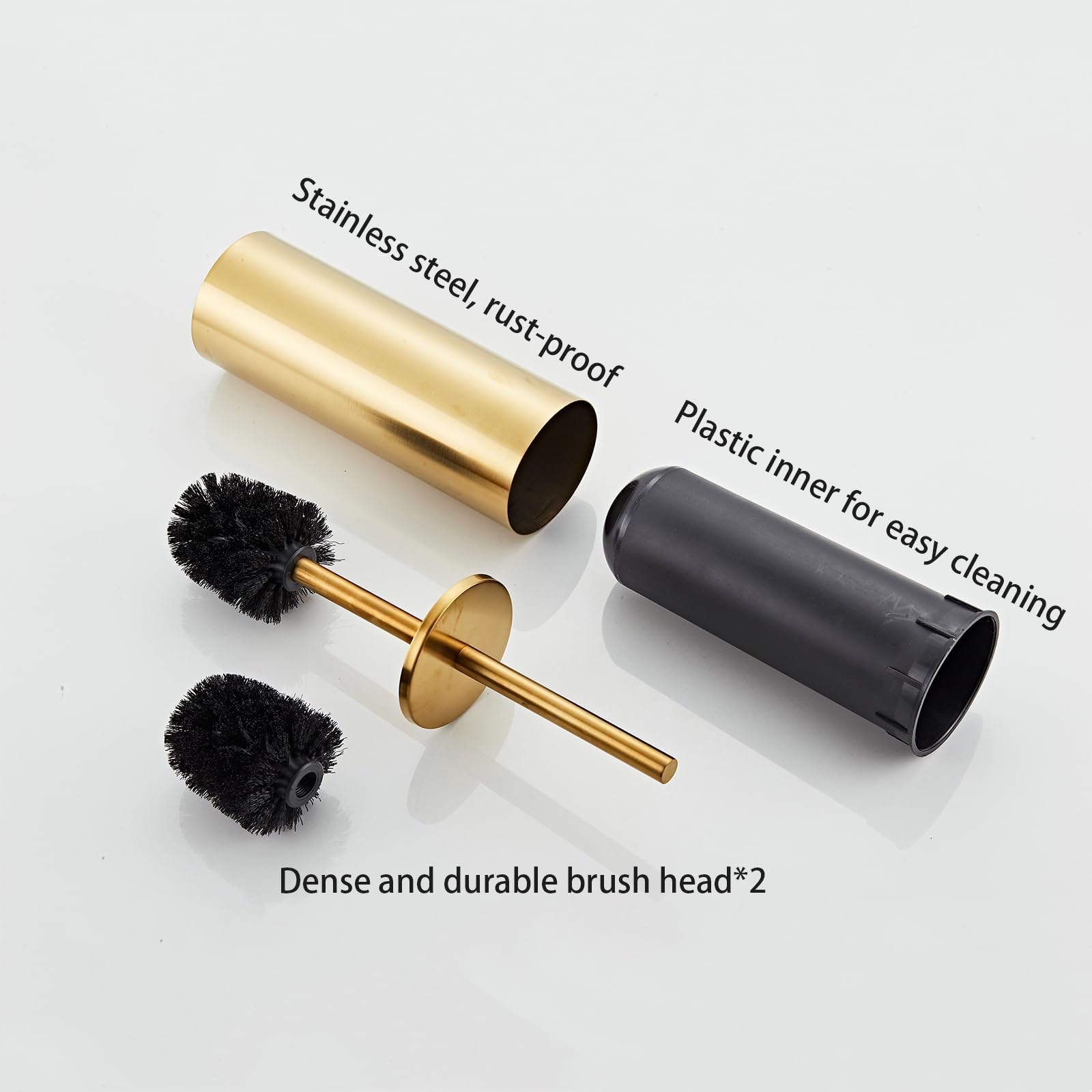 KUUBTH brushed gold replaceable brush head allows long-term maintenance.
