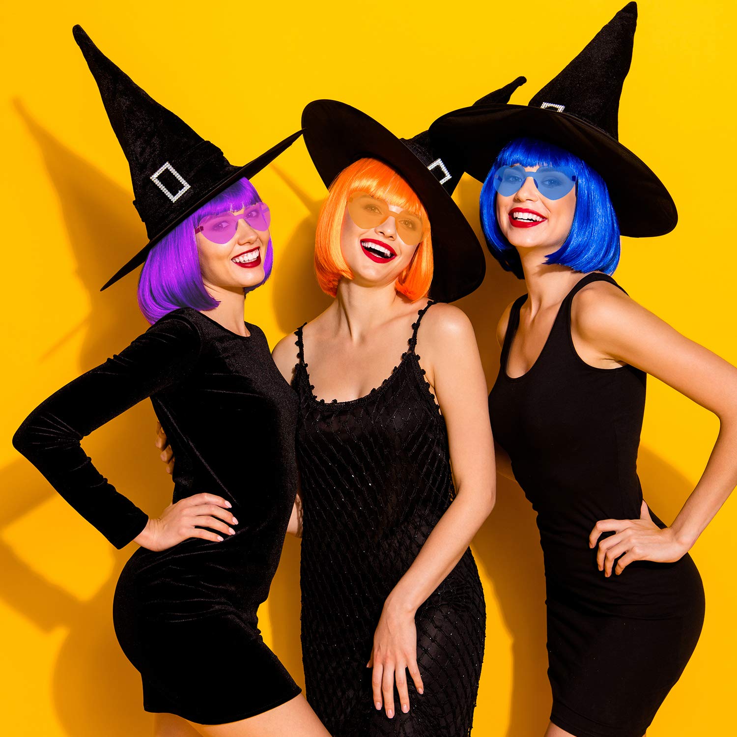 KUUQA neon orange short bob wig for bold Halloween looks.