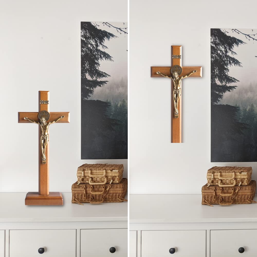 KUXBET hanging cross offers versatile home decor options for walls.