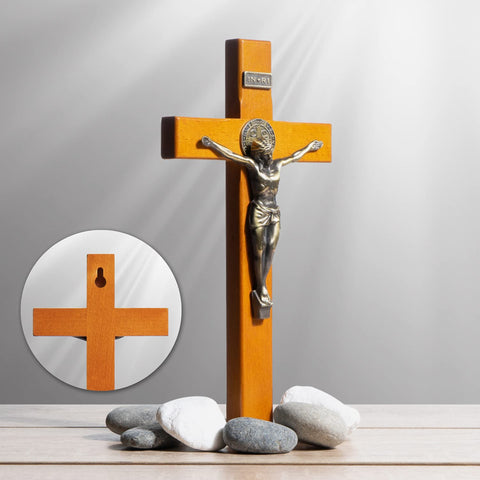 KUXBET wall cross decor ready for living room or bedroom display.