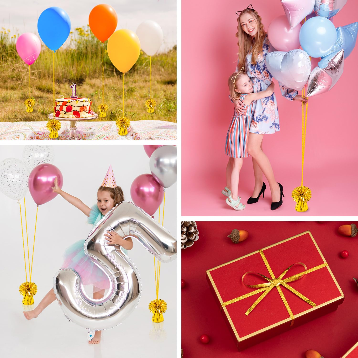 KVCSYAW gold party decor accessory helps create polished balloon displays